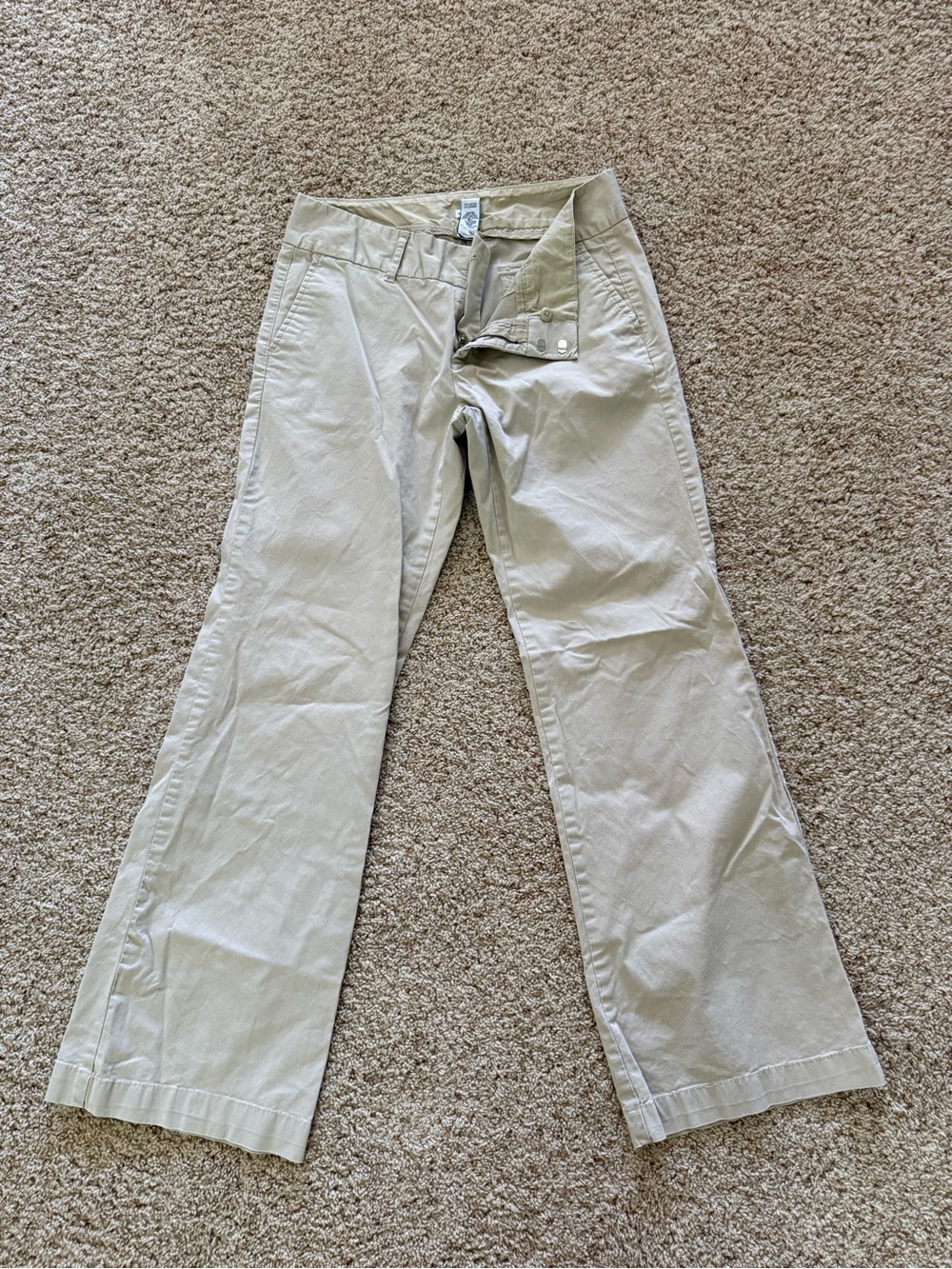 Gap Stretch Khaki Bootcut Pants Women’s 8R Beige Cotton Career Casual